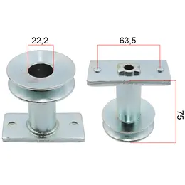 Nosač noža kosilice MTD sa remenicom - 22,2x*x62x75x63,5 mm, slika 1 - Nosači noževa