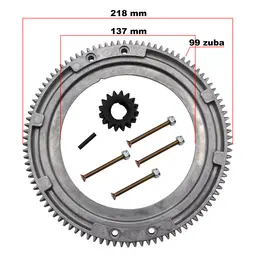 Set zupčanika anlasera i zmajca Briggs & Stratton 399676, slika 1 - Delovi za BRIGGS & STRATTON kosilice