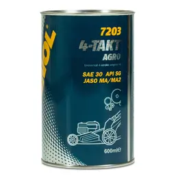 Ulje za kosilice i motokultivatore MANNOL 4-TAKT AGRO SAE30 7203 600ml, slika 1 - Ulje za motokultivator