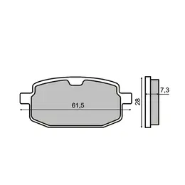 Disk pločice Yamaha Jog BWS Peugeot V-Clic 50cc 4T prednje RMS, slika 1 - Disk pločice