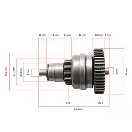 Bendiks anlasera Piaggio Liberty 125/Vespa ET4 13/47 RMS, slika 1 - Anlaser i zupčanici