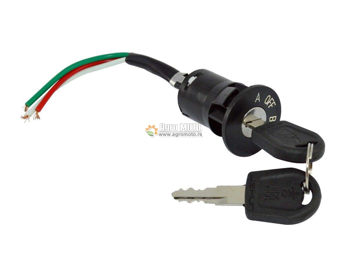 Kontakt brava sa ključem za elektro bicikl (prečnik 34 mm), slika 1 - Delovi za električne bicikle i skutere