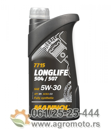 Motorno ulje Longlife 504/507 MANNOL 5W-30 7715 1L, slika 1 - Motorna ulja za automobile