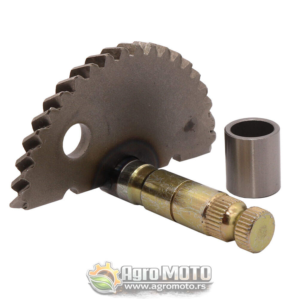 Zupčanik kurble polumesec GY6 50cc 4T 64 mm sa čaurom, slika 1 - Kurbla i zupčanik kurble