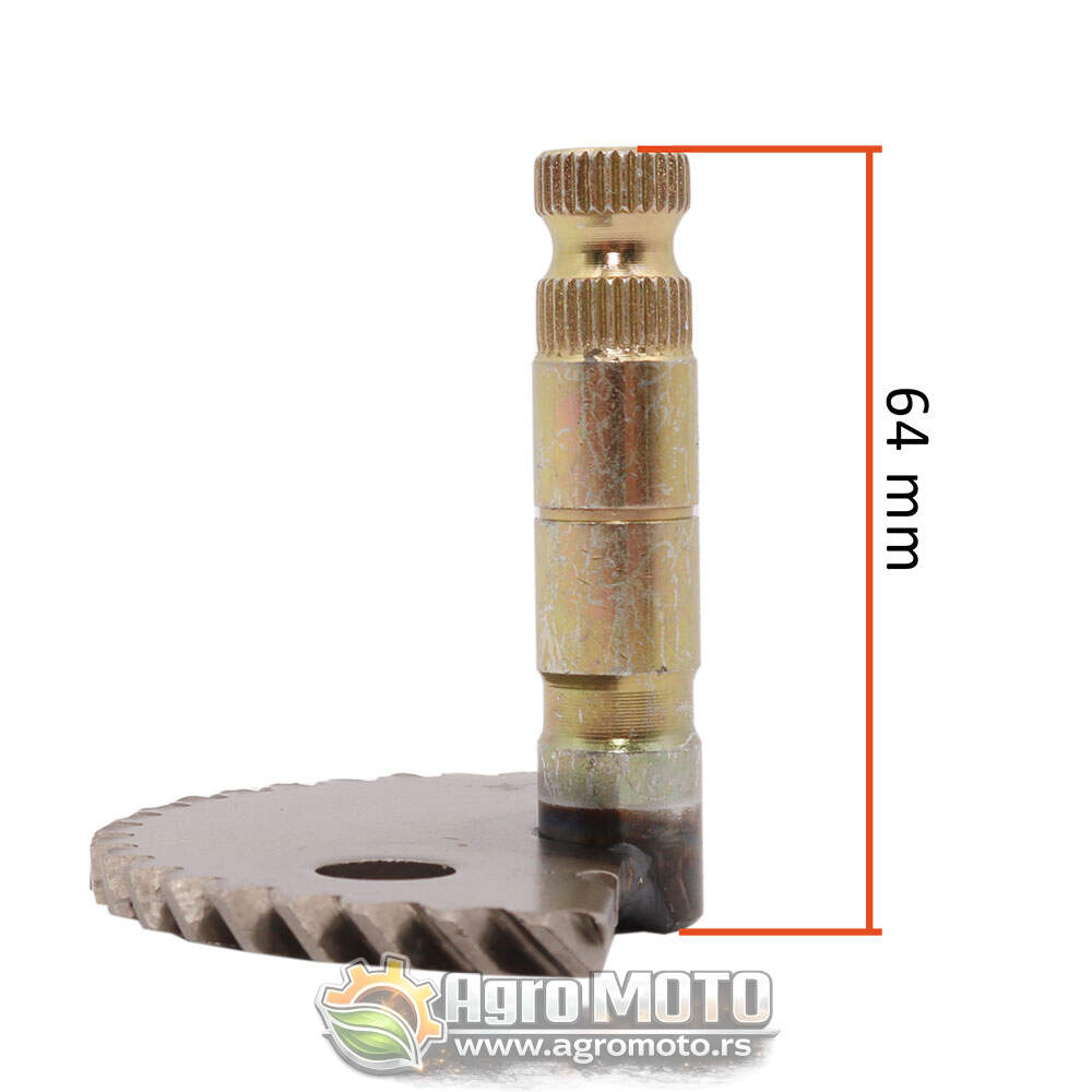 Zupčanik kurble polumesec GY6 50cc 4T 64 mm sa čaurom, slika 2 - Kurbla i zupčanik kurble