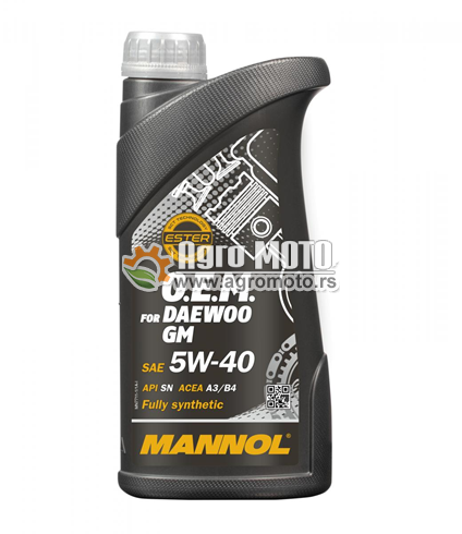 Motorno ulje MANNOL O.E.M DAEWOO GM 5W-40 7711 1L, slika 1 - Motorna ulja za automobile