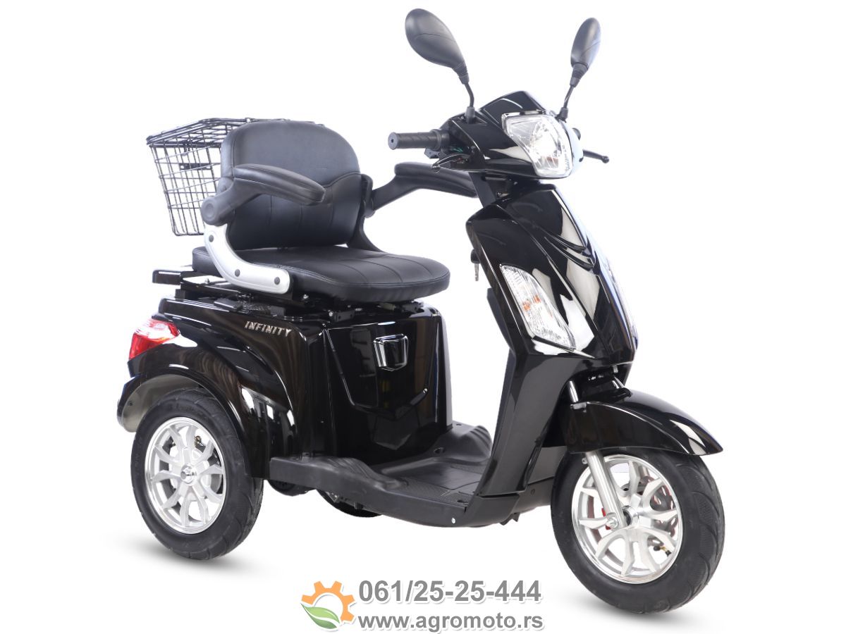 Električni tricikl INFINITY 1000W 60V 20Ah crna 1