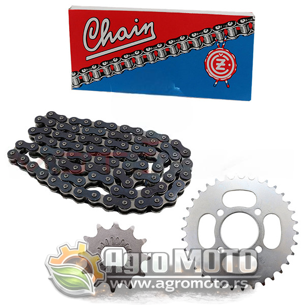 Lančanici i lanac Tomos APN - 12/34 set, slika 1 - Lanci i lančanici za TOMOS