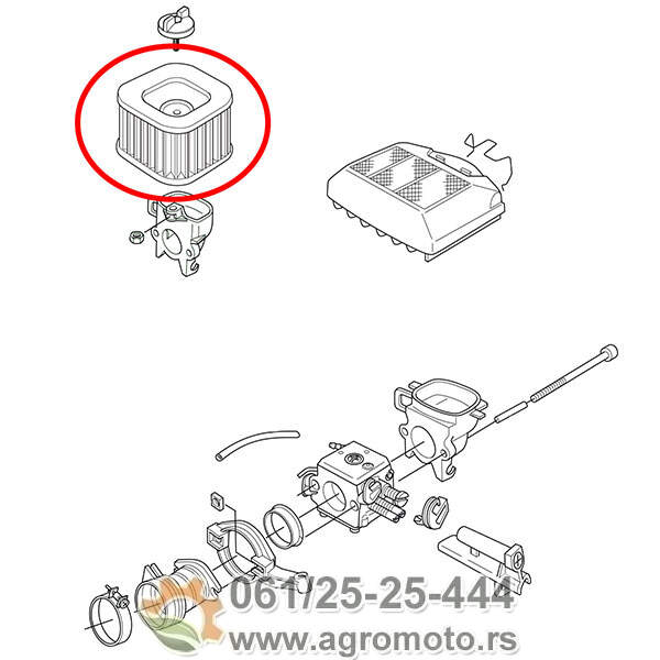 Filter vazduha testere Husqvarna 365XP 372XP Ital, Turska, slika 2 - Delovi za HUSQVARNA / JONSERED testere