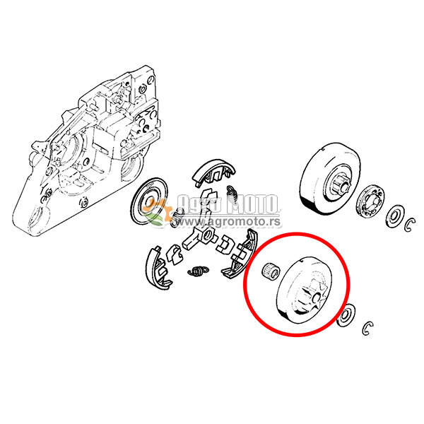 Lančanik testere za Stihl 024 026 MS 260 270 280 .325" novi tip duboki, slika 3 - Delovi za STIHL testere