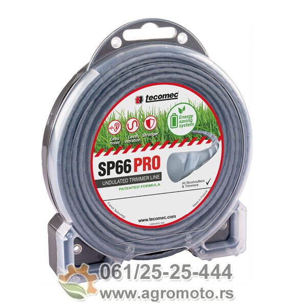 Struna za trimer nazubljena SP66PRO 2,0mm 15m Tecomec, slika 1 - Struna za trimer