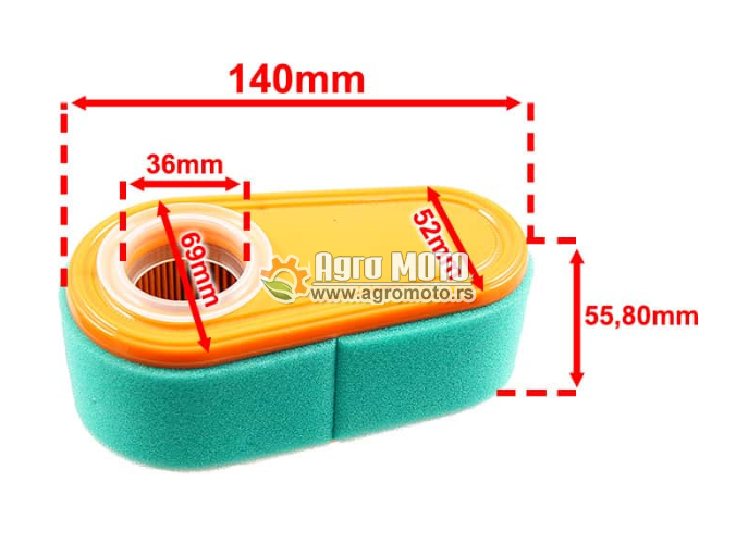 Filter vazduha Briggs & Stratton 850 series 795066, slika 1 - Delovi za BRIGGS & STRATTON kosilice