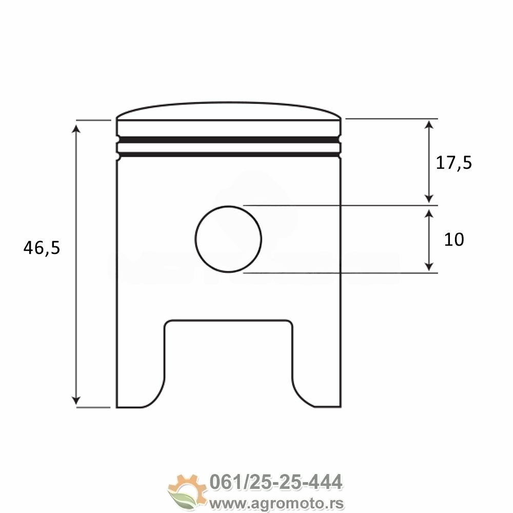 Klip sa karikama Tomos 42x10 mm Sukoki, slika 2 - Motorni delovi za TOMOS