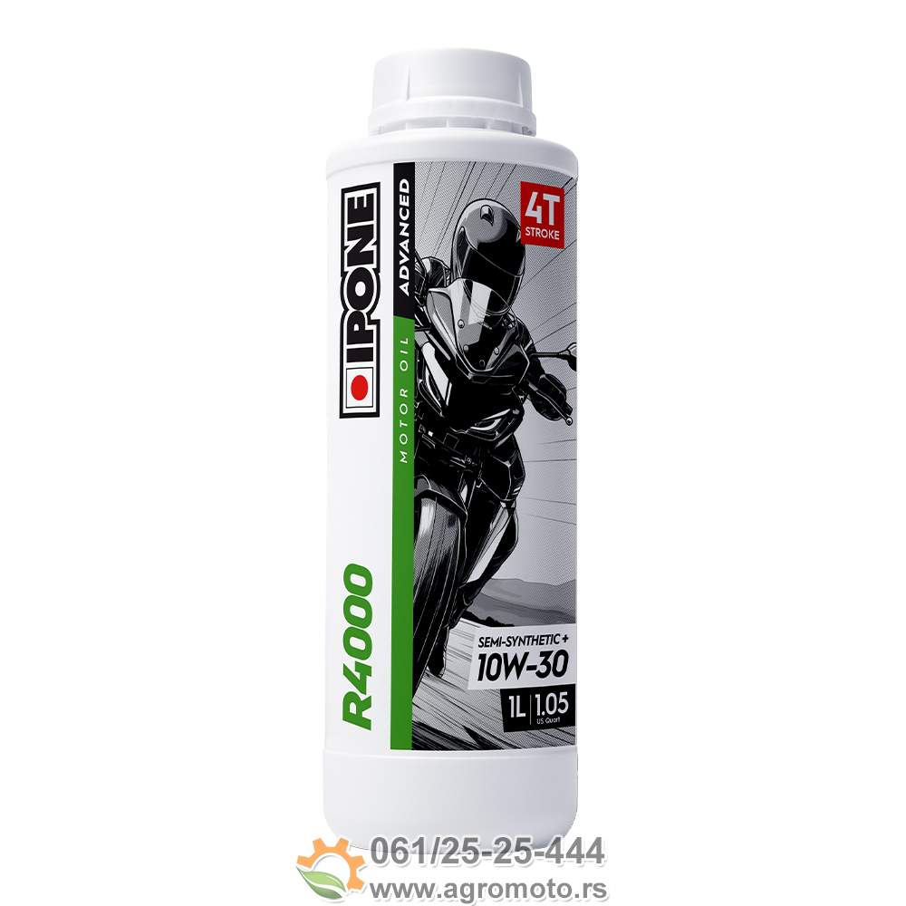 Motorno ulje IPONE R4000 10W-30 1L, slika 1 - Motorna ulja za 4T motocikle