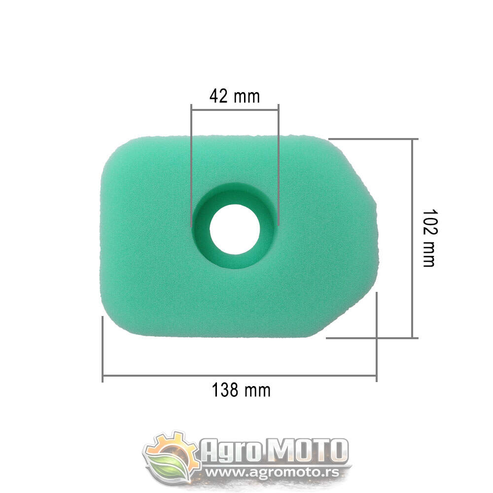 Filter vazduha Briggs & Stratton 4 KS 138x102x38 mm, slika 1 - Delovi za BRIGGS & STRATTON kosilice