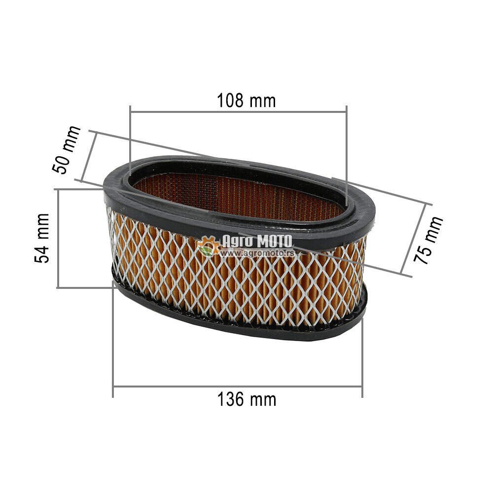 Filter vazduha Briggs & Stratton 7 do 8 KS 136x75x54 mm 393406, slika 1 - Delovi za BRIGGS & STRATTON kosilice
