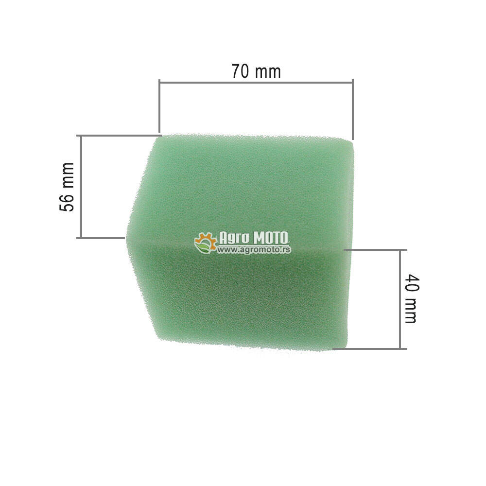 Filter vazduha Tecumseh 5 do 5,5 KS 73x60x29 mm, slika 1 - Delovi za TECUMSEH kosilice