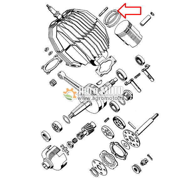 Karika Tomos Elektronik E90 fi 48x1,5 mm Caber, slika 2 - Motorni delovi za TOMOS