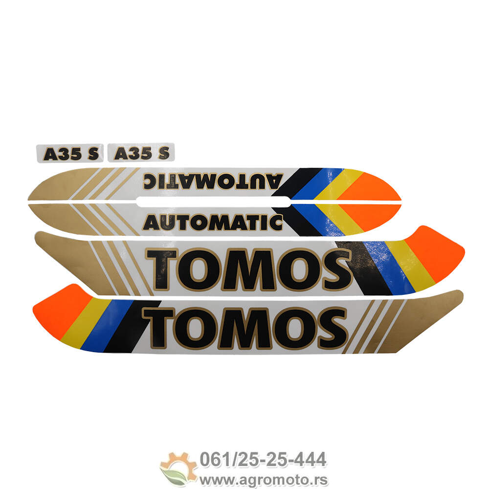 Nalepnice Tomos Automatik A35 novi tip, slika 1 - Sedišta / Ram / Korman za TOMOS