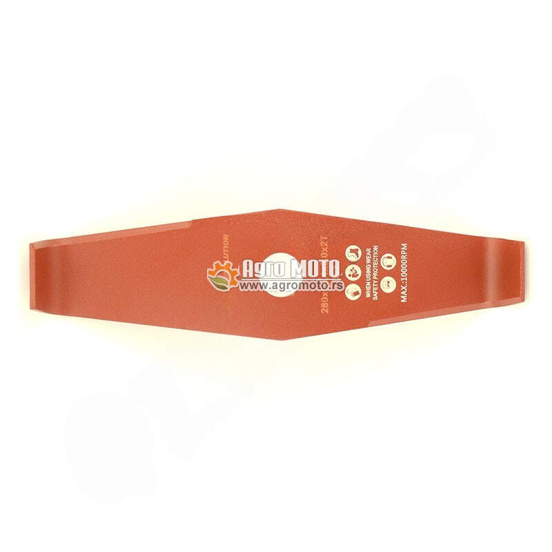 Nož za trimer dvokraki zakrivljeni 280x25,4x3 mm, slika 2 - Noževi i cirkulari