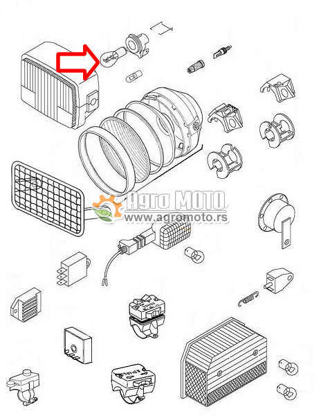 Sijalica 6V 15/15W Tomos široko grlo novi tip, slika 2 - Svetlo i Signalizacija za TOMOS