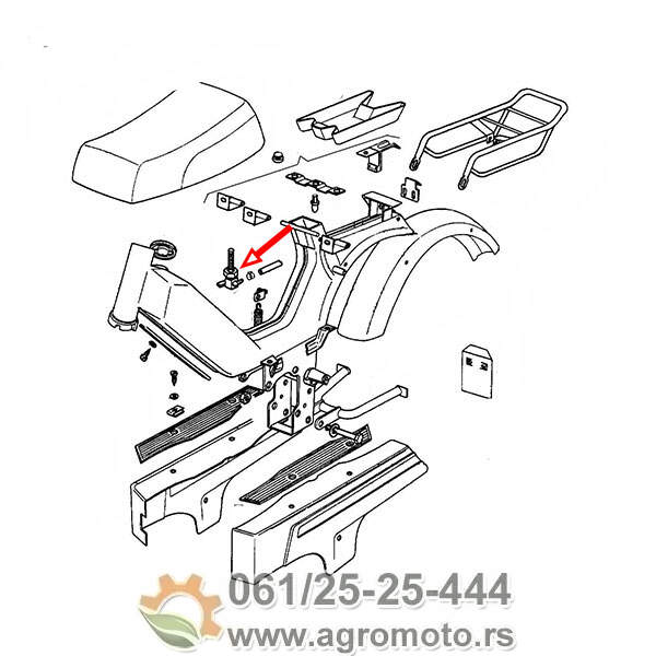 Slavina goriva Tomos Automatik A3 A35 M12x1 mm Italija, slika 2 - Rezervoar i dovod goriva za TOMOS