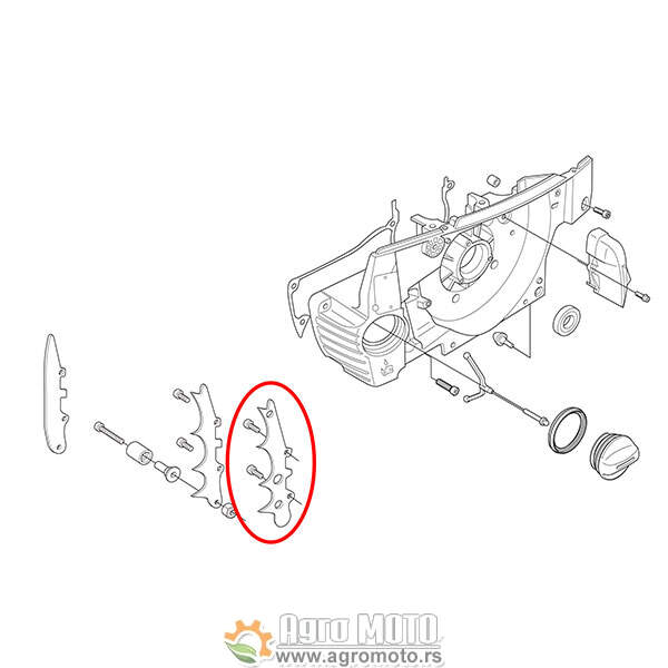 Šiljak za drvo testere Husqvarna 365 Jonsered 2165 unutrašnji Craftop, slika 2 - Delovi za HUSQVARNA / JONSERED testere