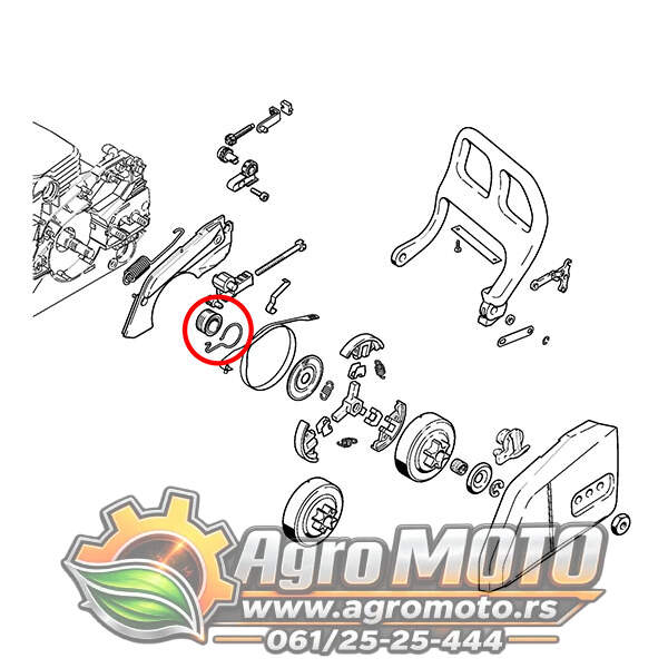 Puž uljne pumpe testere za Stihl 017 018 021 023 025 MS 170 180 210 230 250, slika 2 - Delovi za STIHL testere