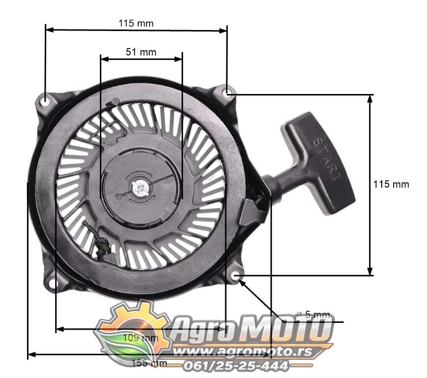Starter Briggs & Stratton 494846, slika 1 - Delovi za BRIGGS & STRATTON kosilice