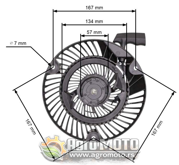 Starter Briggs & Stratton 700 750 DOV, slika 1 - Delovi za BRIGGS & STRATTON kosilice