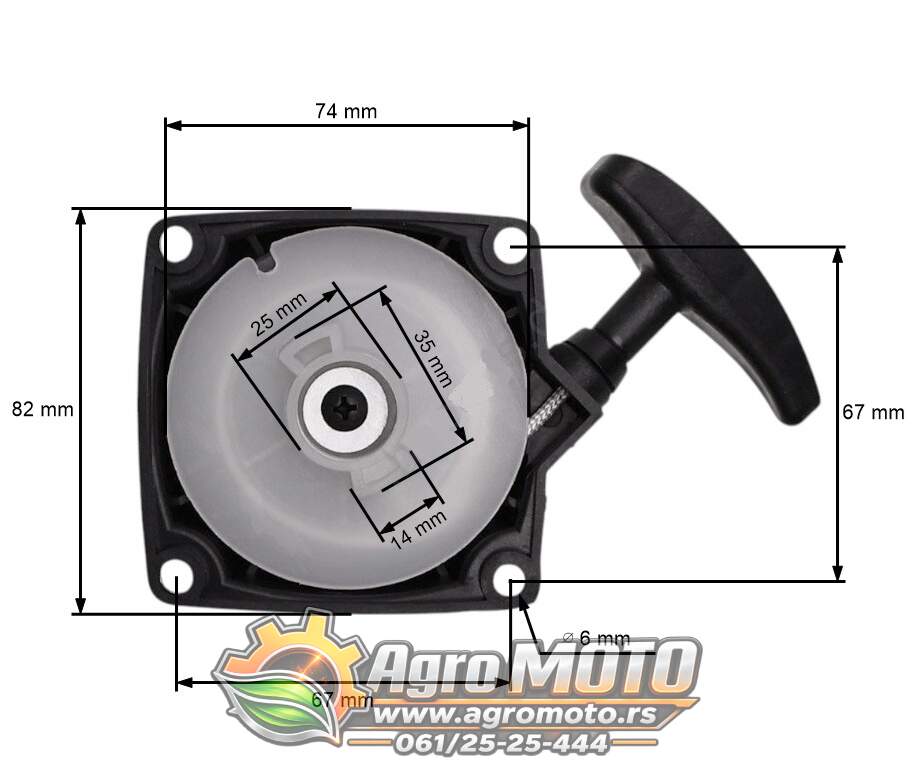 Starter trimera Villager BC 900 1250 1900 sa capama, slika 1 - Delovi za VILLAGER trimere