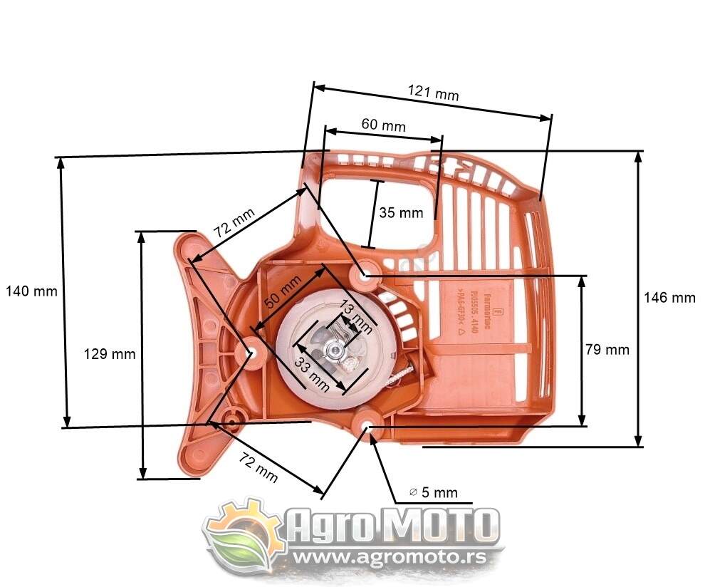Starter trimera za Stihl FS 38 45 46 55 FC 55 HL 45 KM 55 Sword, slika 3 - Delovi za STIHL trimere