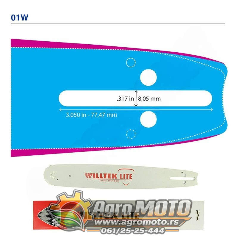 Mač testere (vodilica lanca) 45 cm 36 zuba .325" 1,3 Alpina Dolmar Partner Husqvarna Willtek, slika 1 - Mačevi / Vodilice za testere