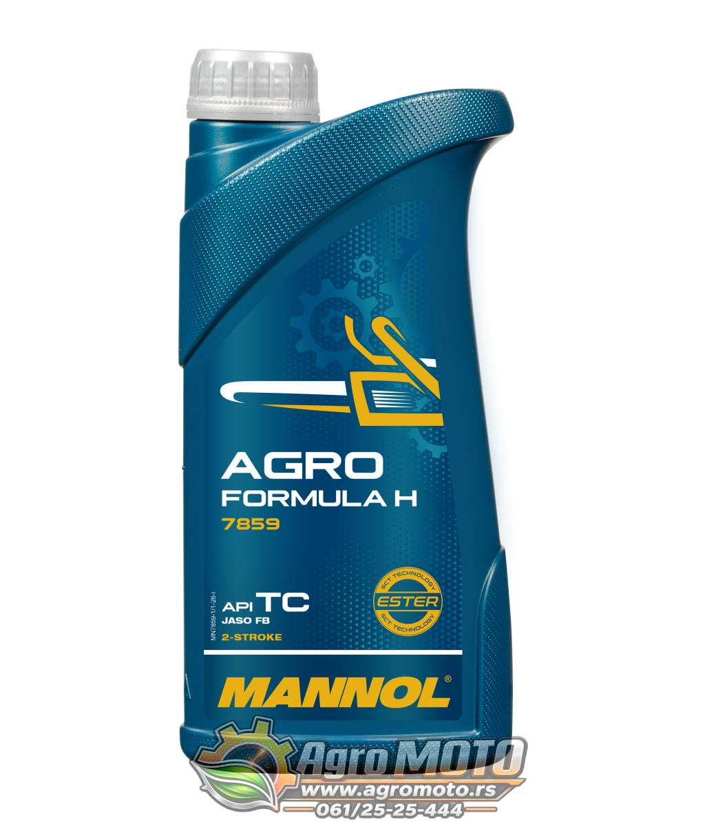 Motorno ulje Agro Formula H Mannol sintetičko 2T 7859 1L, slika 1 - Ulja i masti za testere