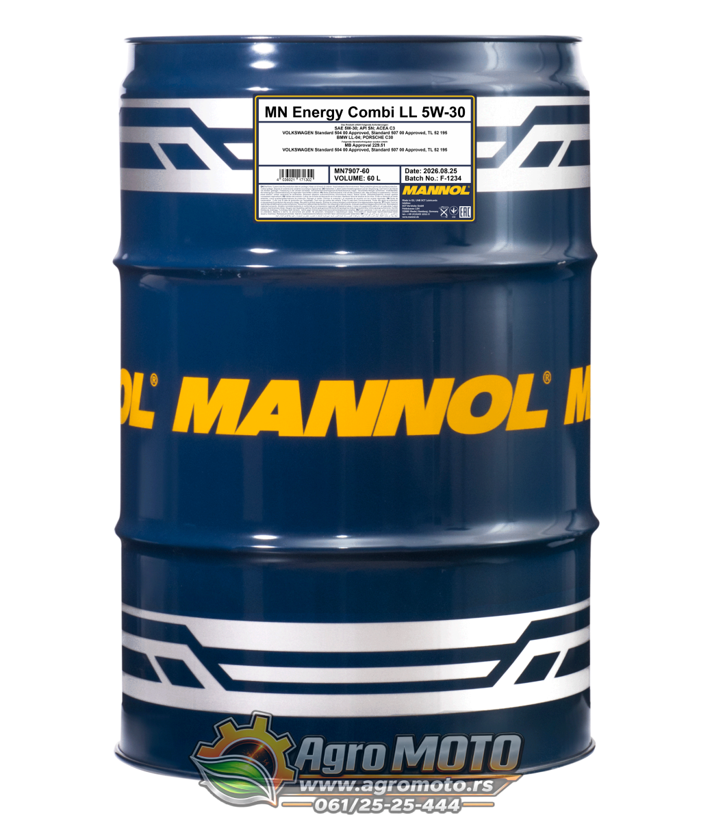 Motorno ulje ENERGY COMBI LL MANNOL 5W-30 7907 60L, slika 1 - Motorna ulja za automobile