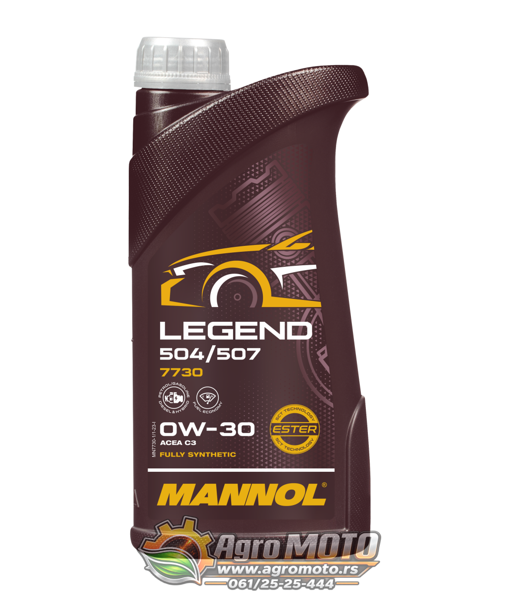 Motorno ulje LEGEND 504/507 MANNOL 0W-30 7730 1L, slika 1 - Motorna ulja za automobile