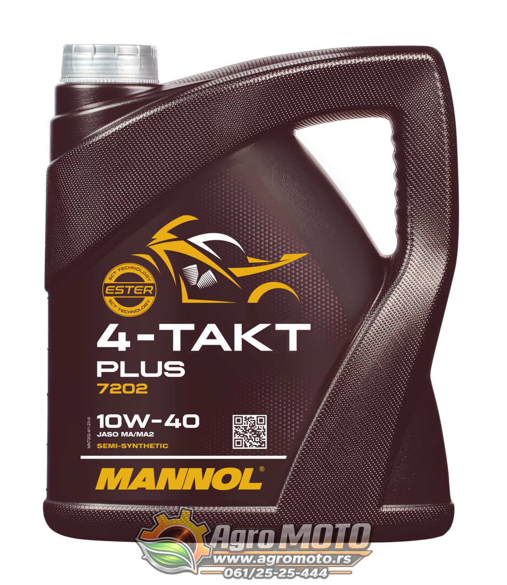 Motorno ulje MANNOL 4-Takt Plus 10W-40 7202 4L, slika 1 - Motorna ulja za 4T skutere