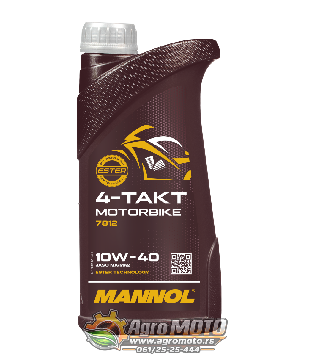 Motorno ulje MANNOL Motorbike 4-Takt 10W-40 7812 1L, slika 1 - Motorna ulja za 4T motocikle