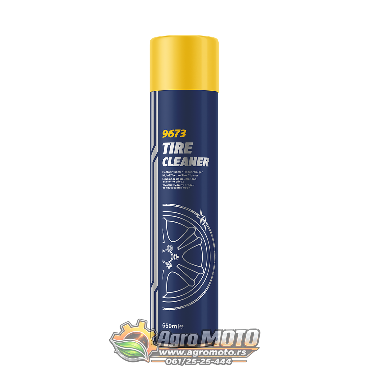 Pena za čišćenje guma MANNOL Tire Cleaner 9673 650 ml, slika 1 - Kozmetika i održavanje