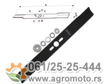 Nož za kosilicu 480 mm sa adapterima univerzalni Thorp, slika 1 - Noževi za kosilice / kosačice