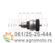 Bendiks anlasera Piaggio Vespa 125/150/180 (14/40) RMS, slika 1 - Anlaser i zupčanici