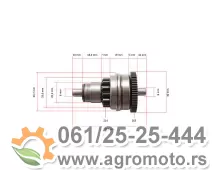 Bendiks anlasera skuter Peugeot Sprint GY6 50cc 2T 4T, slika 1 - Anlaser i zupčanici