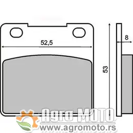 Disk pločice 52,5x53x8 mm (22 510 1190), slika 1 - Disk pločice za motore