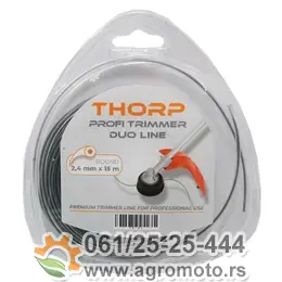 Struna za trimer okrugla 2,4mm 15m dvoslojna Thorp, slika 1 - Struna za trimer