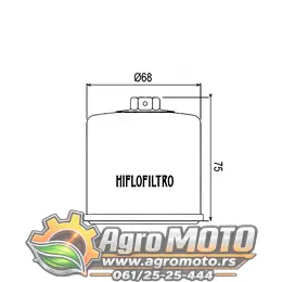 Filter ulja HF138RC Racing HifloFiltro, slika 2 - Filteri ulja za skuter