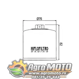Filter ulja HF153RC Racing HifloFiltro, slika 2 - Filteri ulja za skuter