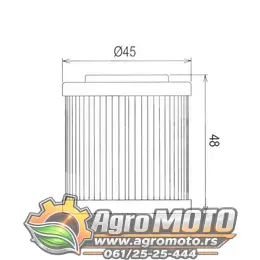 Filter ulja HF154 HifloFiltro, slika 2 - Filteri ulja za motore