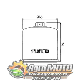 Filter ulja HF204RC Racing HifloFiltro, slika 2 - Filteri ulja za skuter