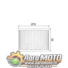 Filter ulja HF401 HifloFiltro, slika 2 - Filteri ulja za motore