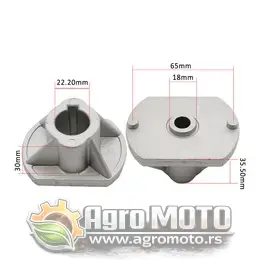 Nosač noža kosilice Castelgarden S474 - 22,2x18x30x35,5x65 mm, slika 1 - Nosači noževa